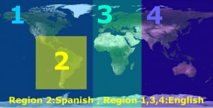 World's Regions as Used by Novatempo